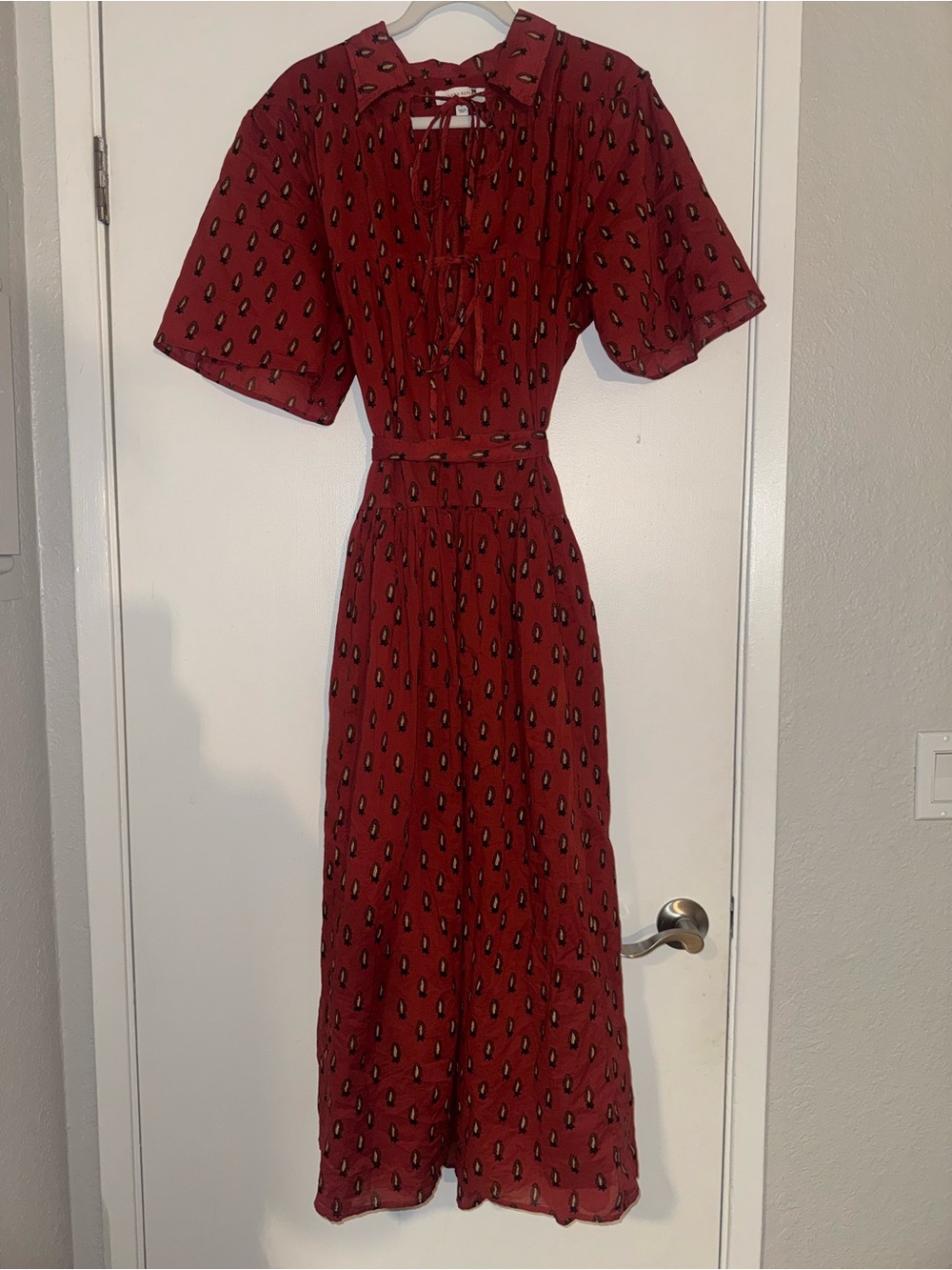 Banana Republic Red Printed Maxi Dress